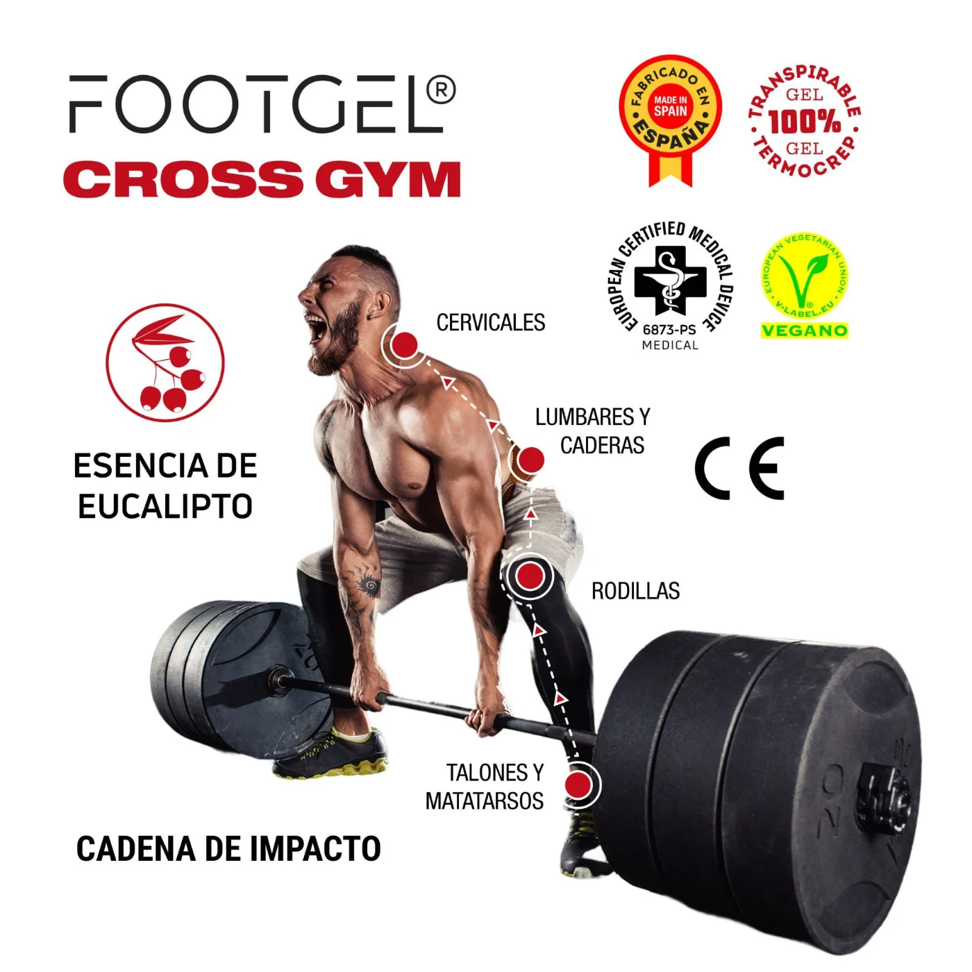 Solette Footgel Cross Gym inserite nella calzatura