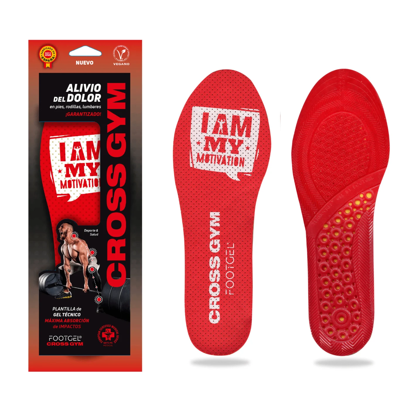 Solette Footgel Cross Gym viste di fronte