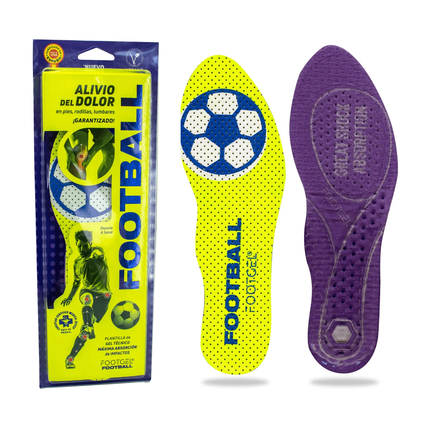 Solette Footgel Fútbol viste di fronte