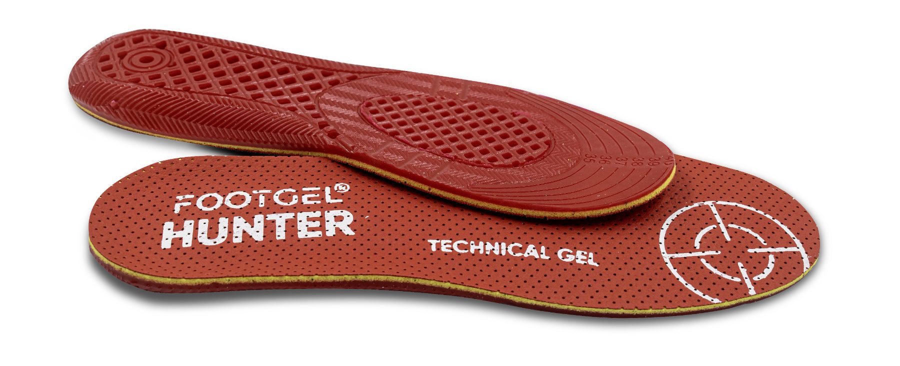 Footgel Caza Einlegesohlen im Schuh eingelegt