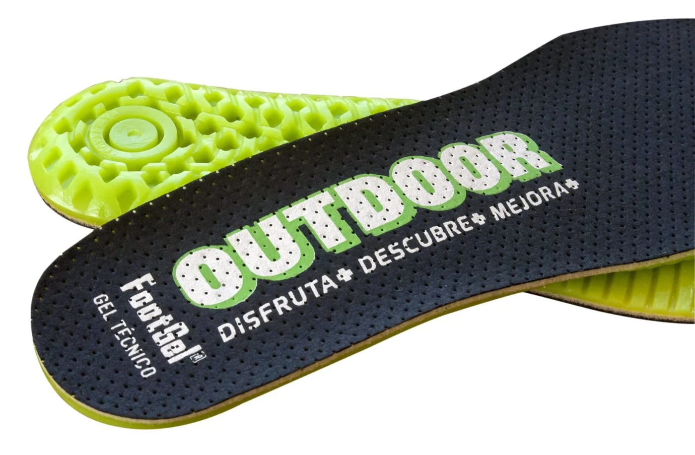 Footgel Outdoor Einlegesohlen im Schuh eingelegt