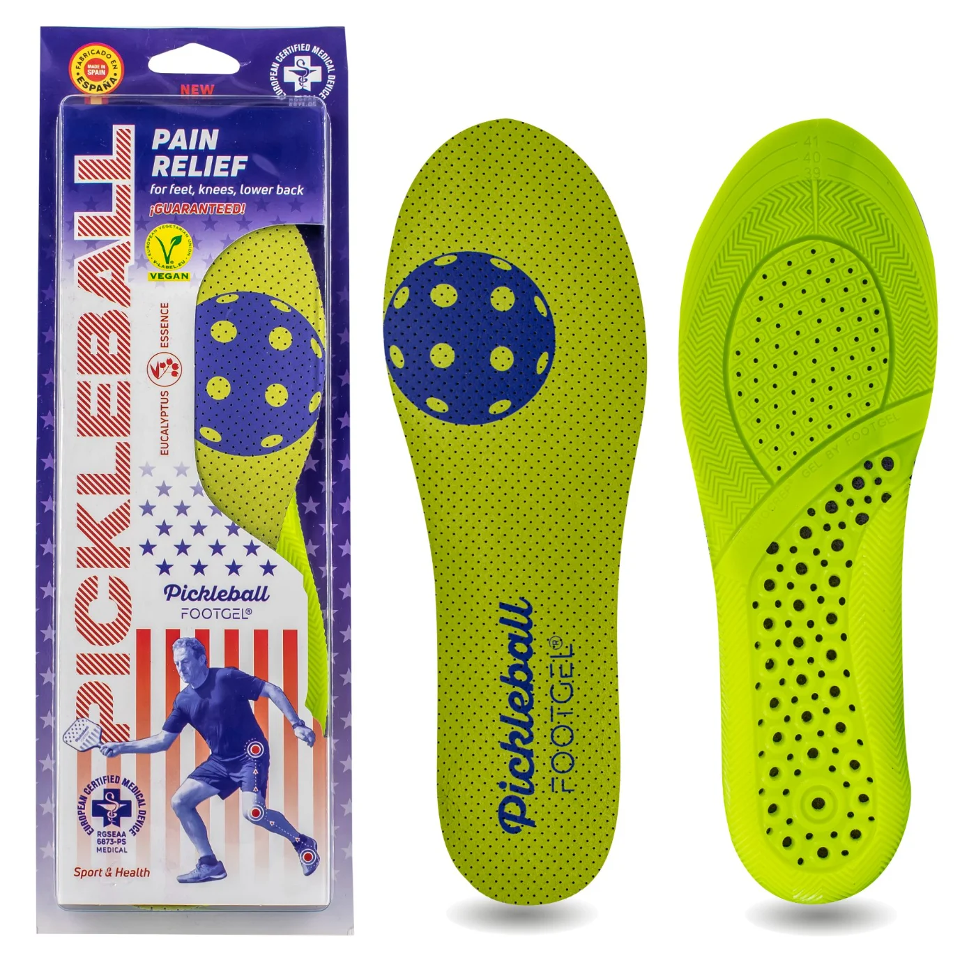 Footgel Pickleball Einlegesohlen von vorne
