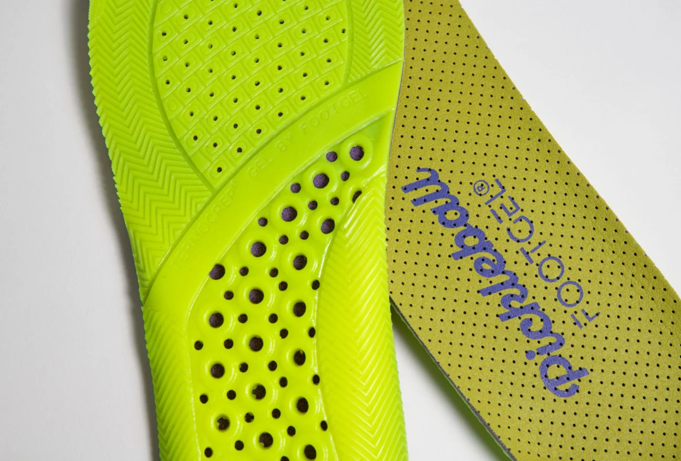 Footgel Pickleball Einlegesohlen im Schuh eingelegt