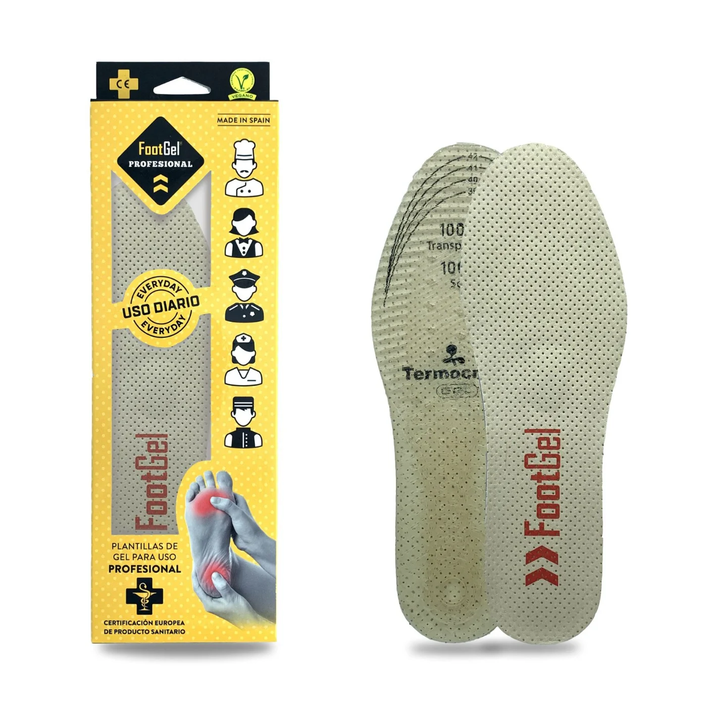 Footgel Profesional Einlegesohlen von vorne