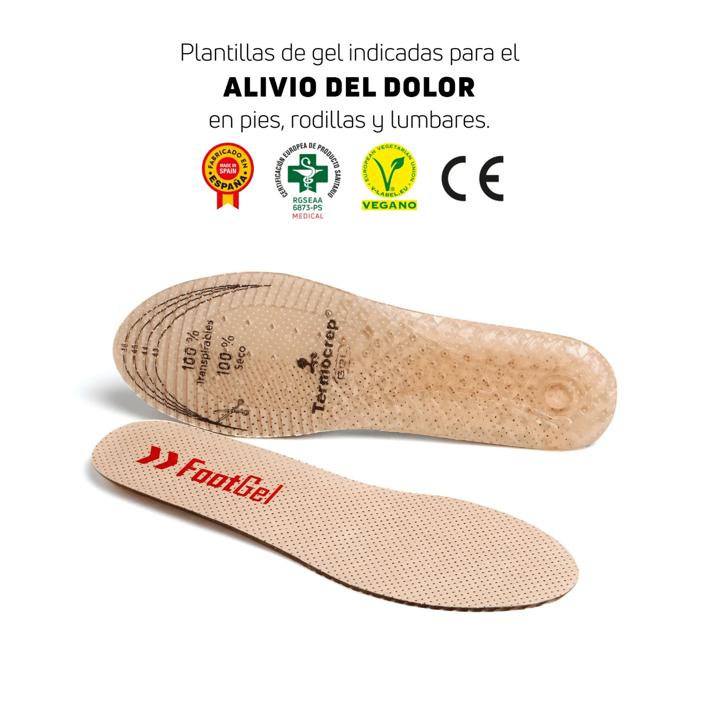 Footgel Profesional Einlegesohlen im Schuh eingelegt