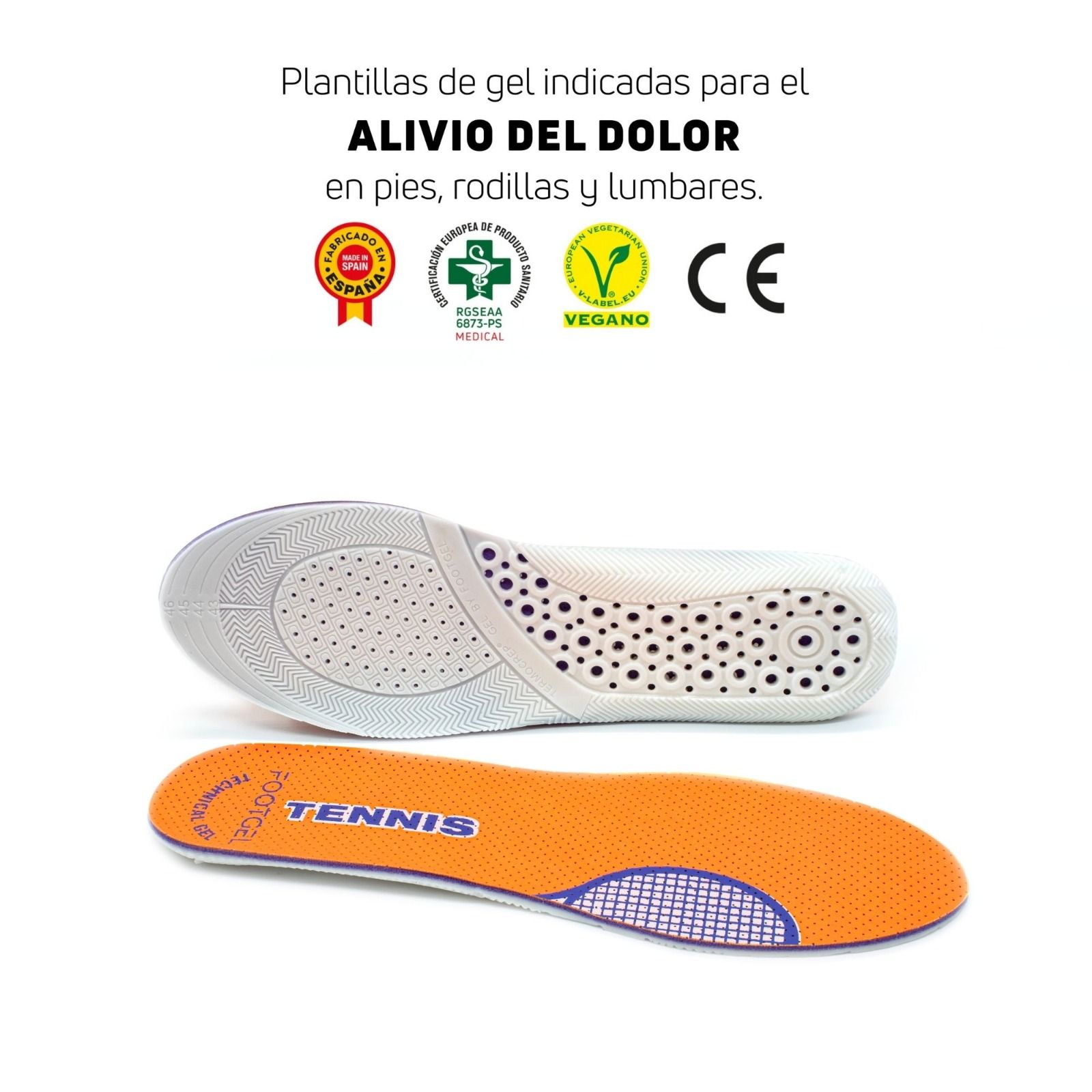 Solette Footgel Tenis inserite nella calzatura