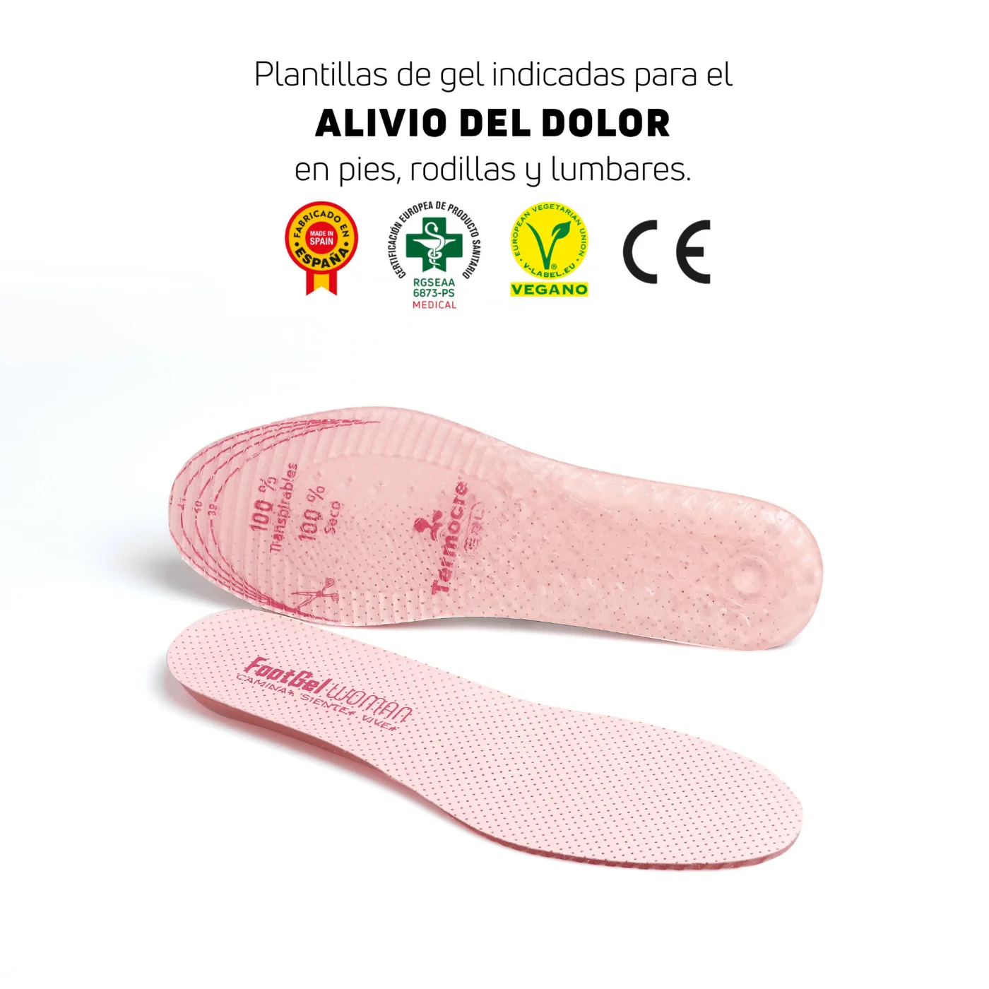 Uso Diario Mujer Einlegesohlen im Schuh eingelegt