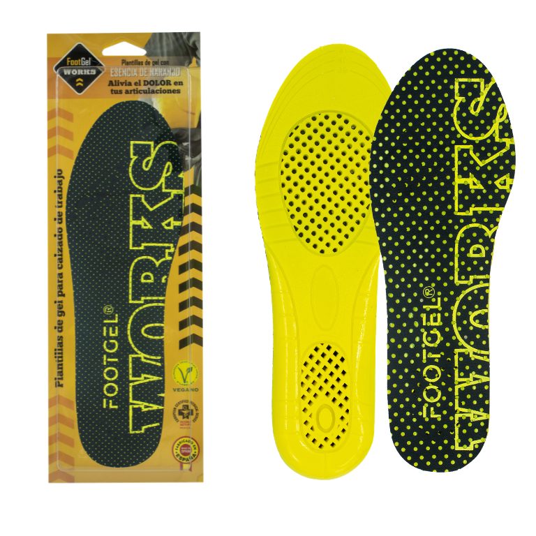 Footgel Works insoles seen from the front