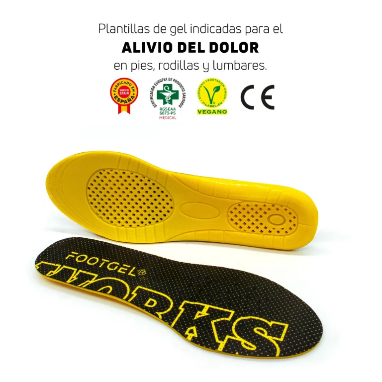 Footgel Works insoles fitted in the shoe