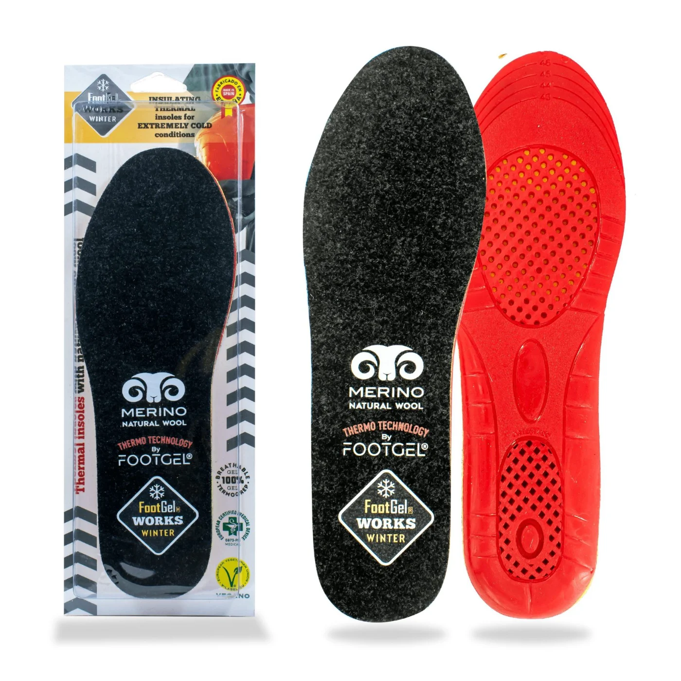 Footgel Works Invierno Einlegesohlen von vorne
