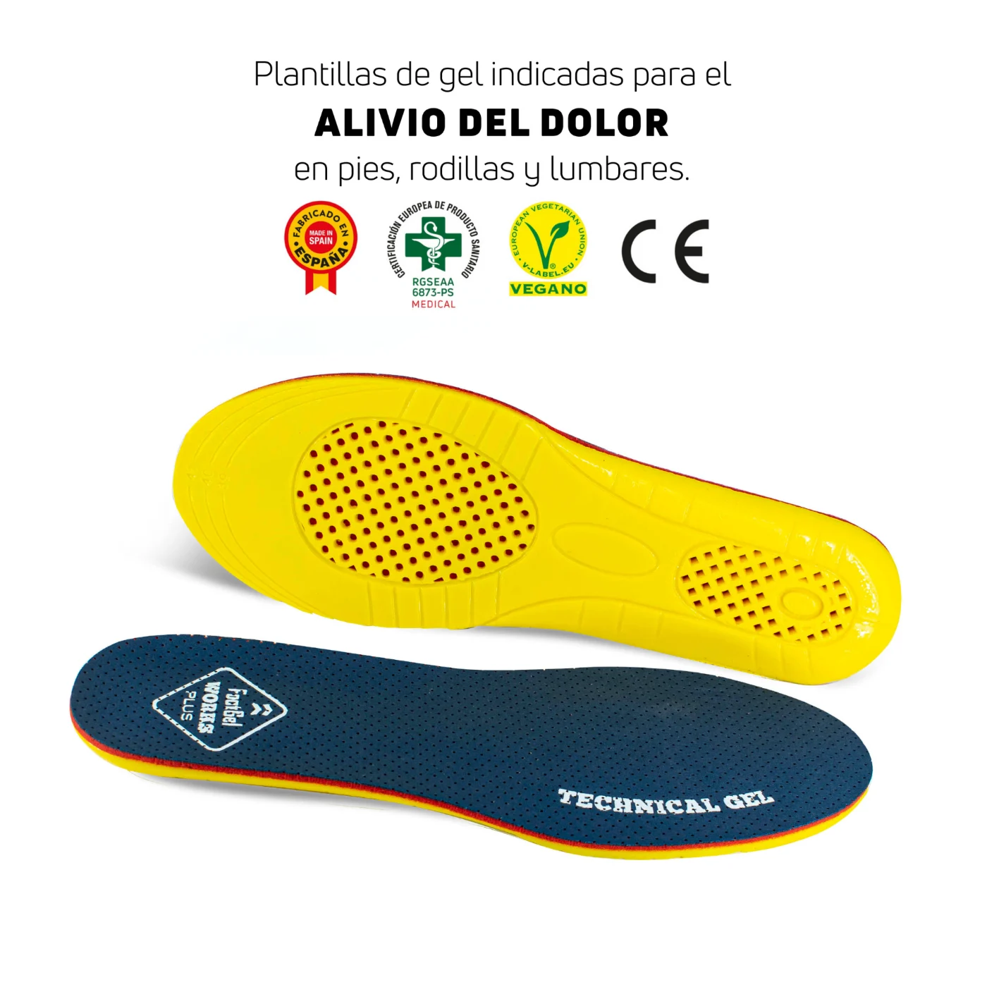 Solette Footgel Works Plus inserite nella calzatura