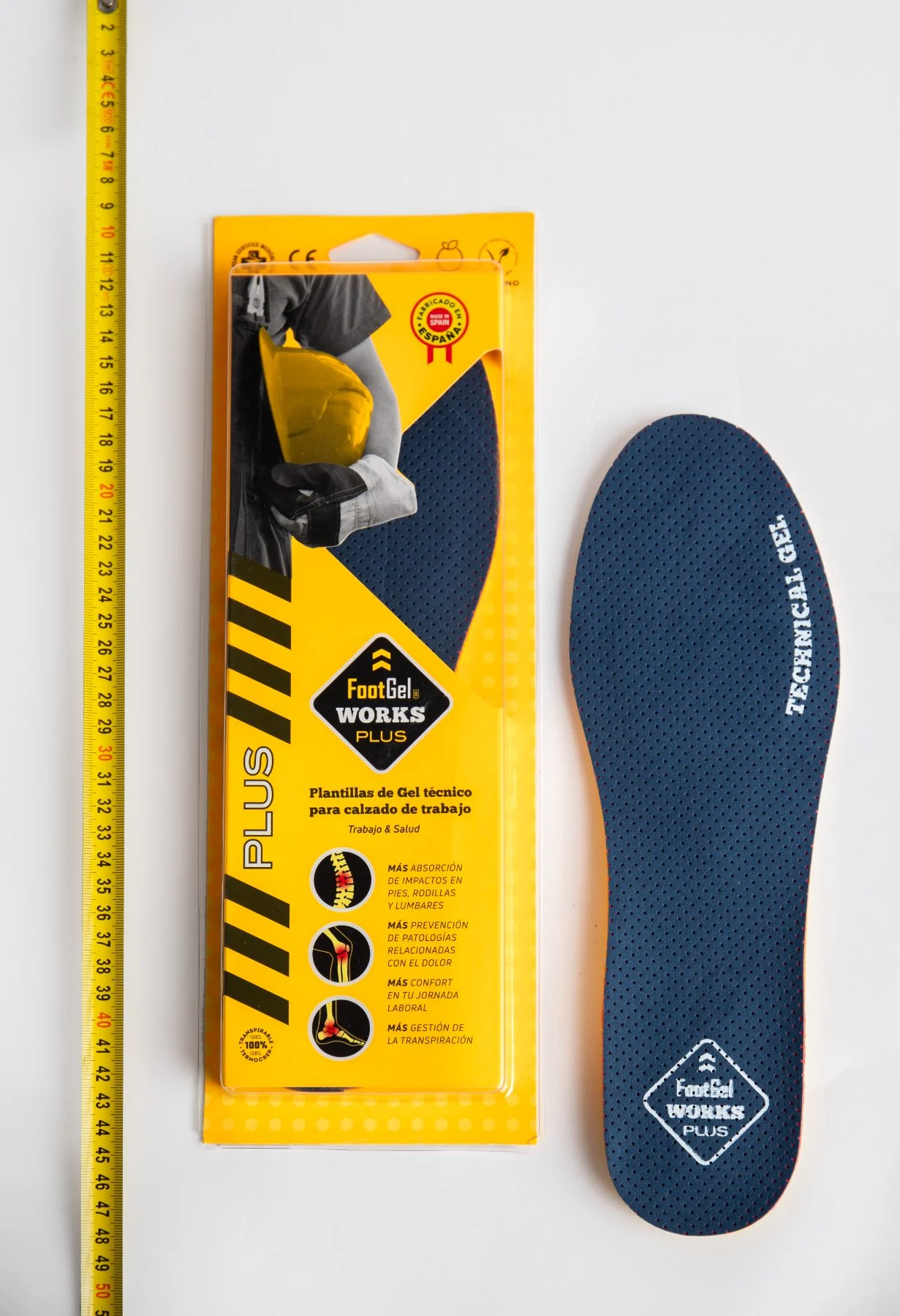 Struttura a strati delle solette Footgel Works Plus